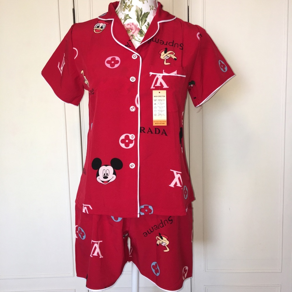 Cartoon Printed Pajamas Set - Picture 3 of 4